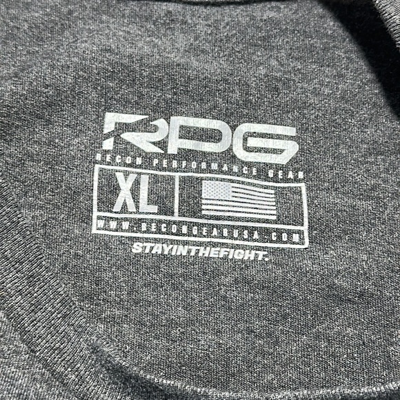RPG Recon Performance Gear. Mens XL T Shirt. Charcoal Gray. Stay in the Fight. - Picture 5 of 7